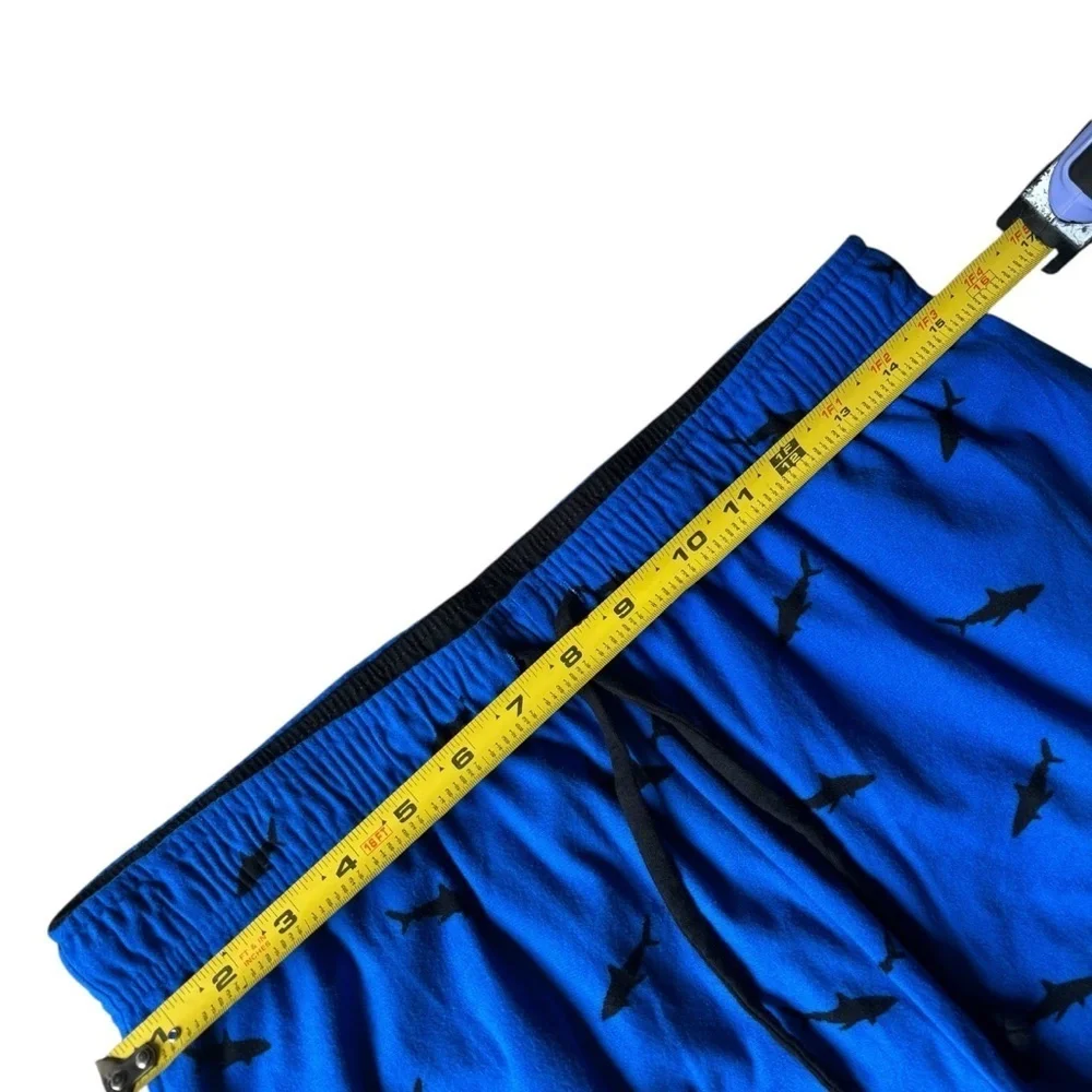 Nautica 100% Polyester Blue Pajama Pants with Shark Design